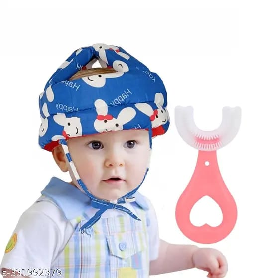 Baby Head Safety Helmet & Free Baby Tooth Brush. - Ashiyna Shopping Mall